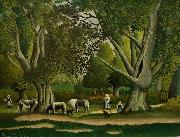 Henri Rousseau Landscape with Milkmaids Germany oil painting artist